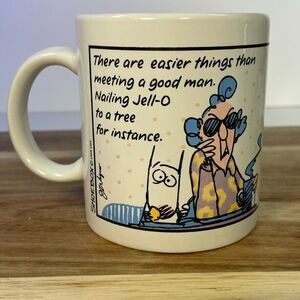 Hallmark Shoebox Greetings Maxine Good Man Jello mug Funny Humor Grandma Gift